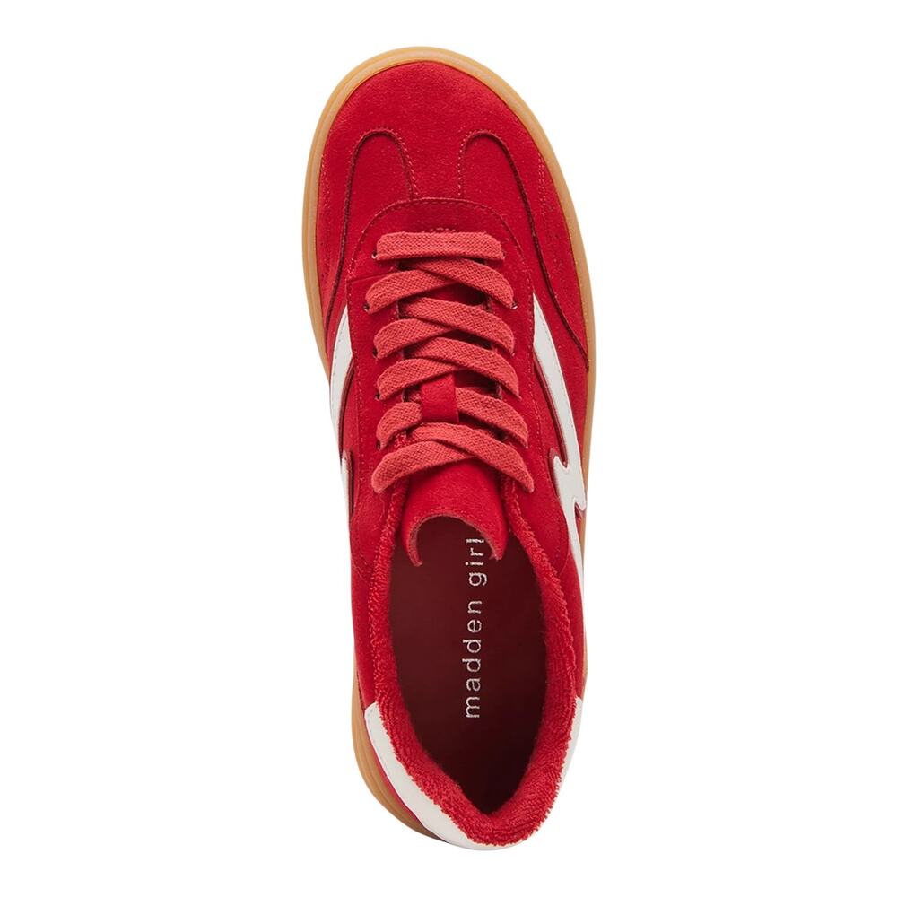 Madden Girl Women's Mighty Platform Lace Up Sneakers Red Size 9 1/2 - Picture 4 of 5